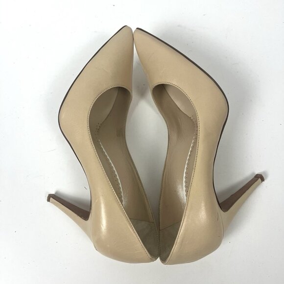 Navboot Classic Beige Pump EU 37 US 6.5 Nude Heel Business Wedding Shoes Italy - Picture 6 of 8